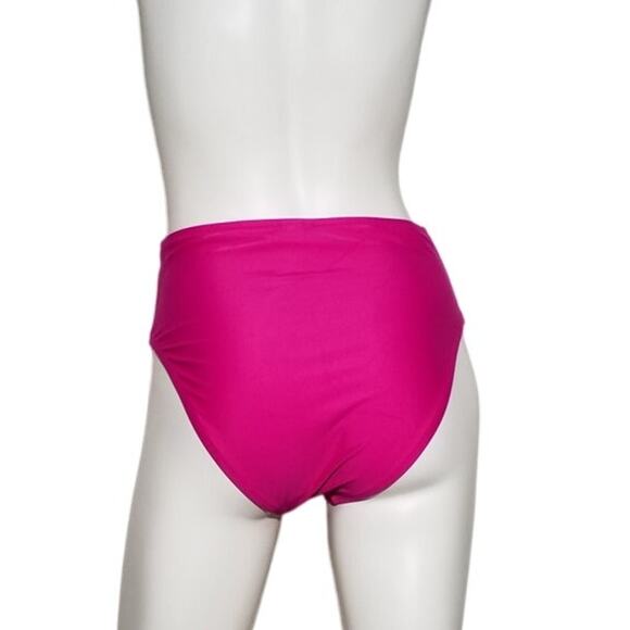 J Crew Womens Size S High Rise Full Coverage Bikini Bottom Pink Stretch BM642 - Picture 5 of 9